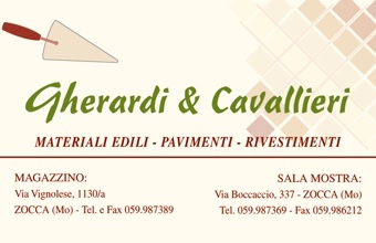 Gherardi e Cavallieri - Materiali edili, pavimenti e rivestimenti a Zocca. Pro Loco Zocchese prolocozocca.it 